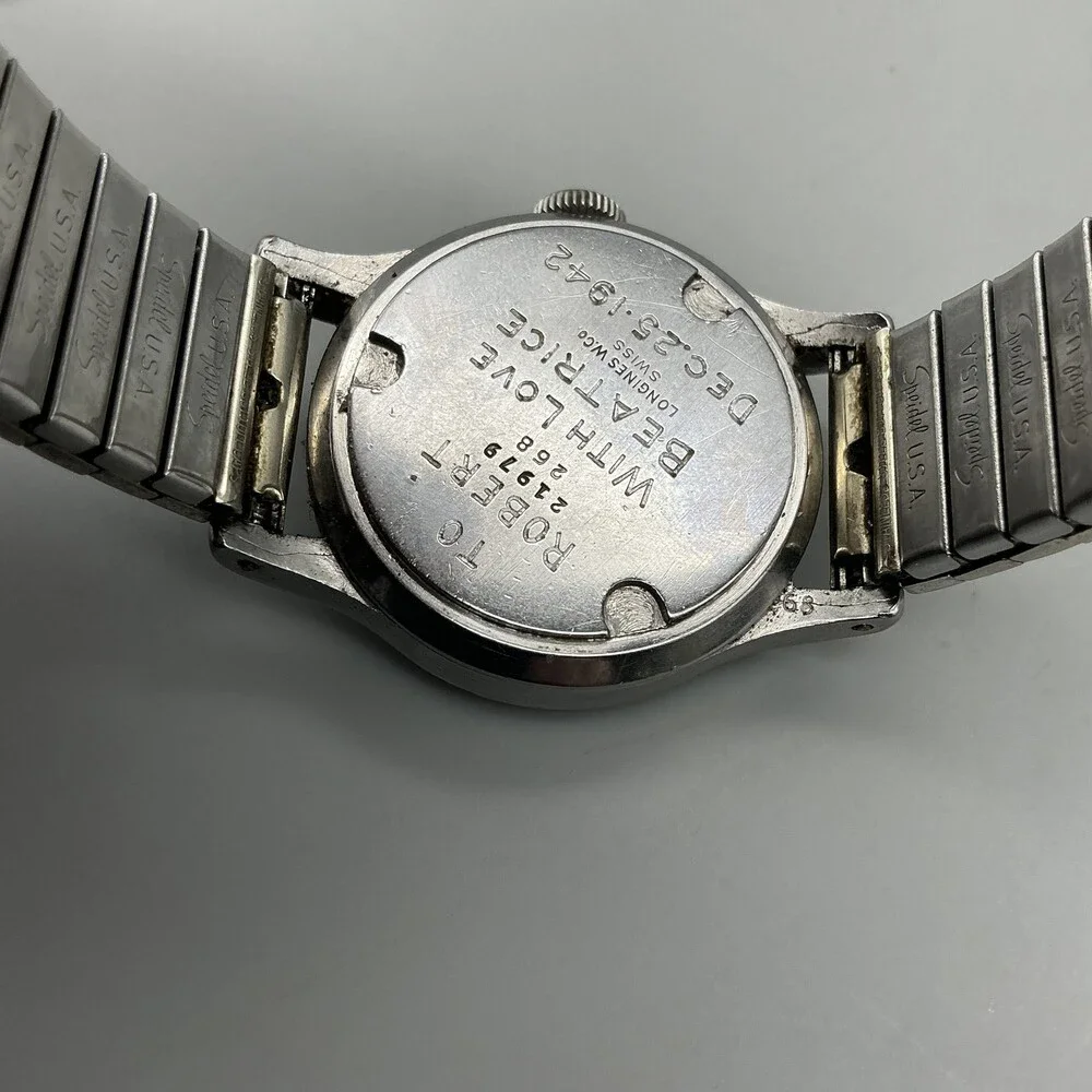 Vintage Longines WWII Military Tre Tacche Mens Watch 31mm 21979 10L Manual Wind